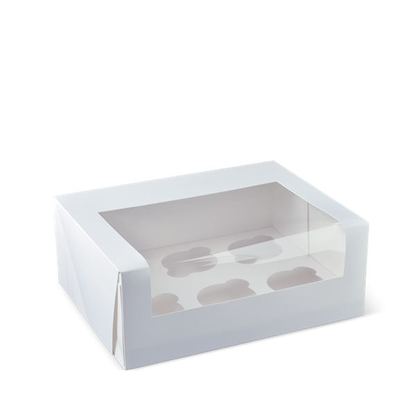 Picture of 6 CUP CAKE WINDOW BOX WHITE DET  1x100