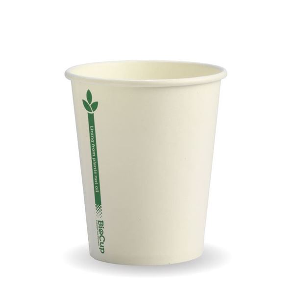 Picture of 8oz WHITE GREEN LINE CUP 80MM