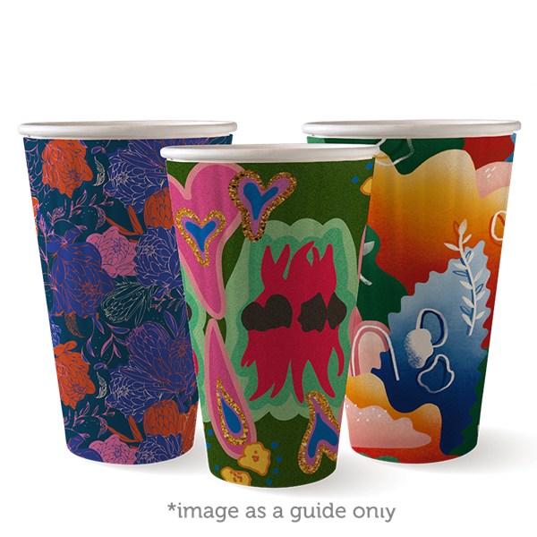 Picture of BIO PAPER CUP 16oz ART SERIES D/W 1x600