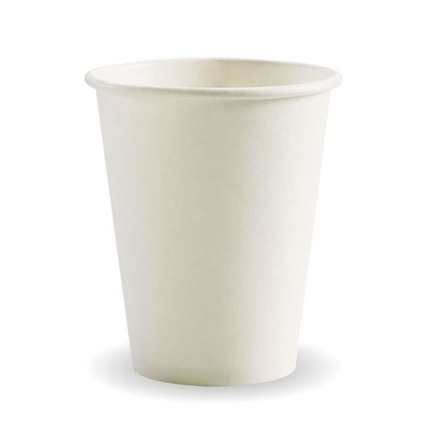 Picture of BIO SINGLE WALL WHITE CUP 8oz 80mm 20x50