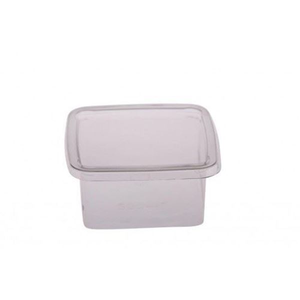 Picture of CLEAR SQUARE P.E.T. TUBS 250ml 10x50