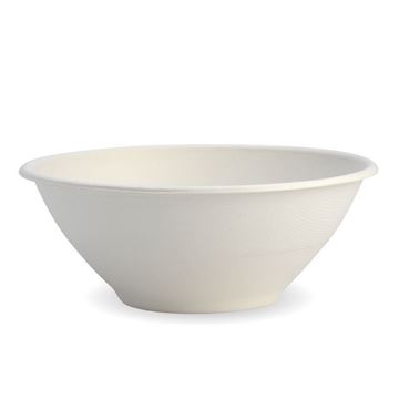 Picture of BIOPAK 40oz SUGARCANE BOWL WHITE 1x400