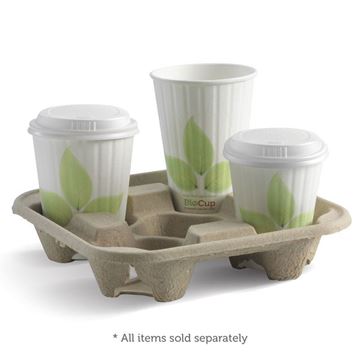 Picture of BIOPAK 4 CUP TRAY  300/CTN