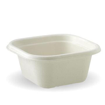 Picture of BIOPAK 480ml WHITE BASE 130x130x65 600/C