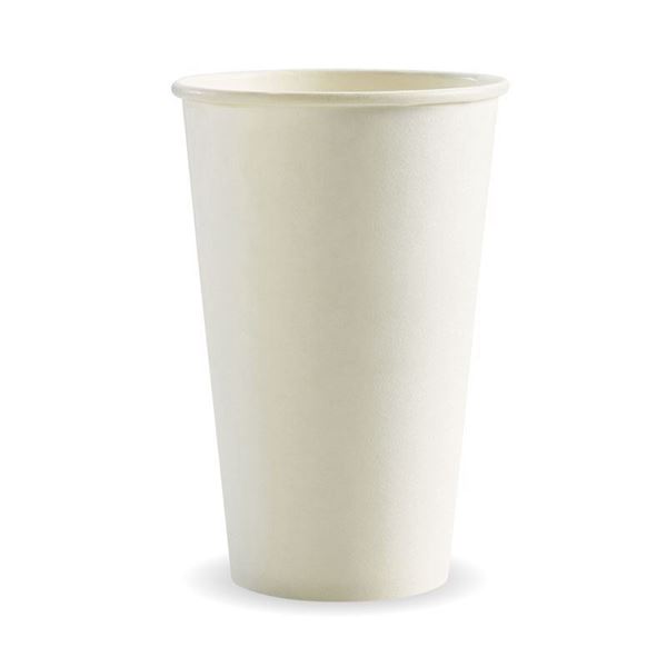 Picture of BIOCUP 510ml/16oz S/WALL WHITE CUP 90mm