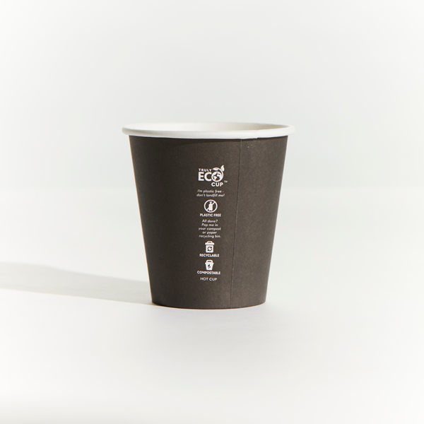 Picture of 8oz SINGLE WALL CUP BLACK UNI (90mm) ECO