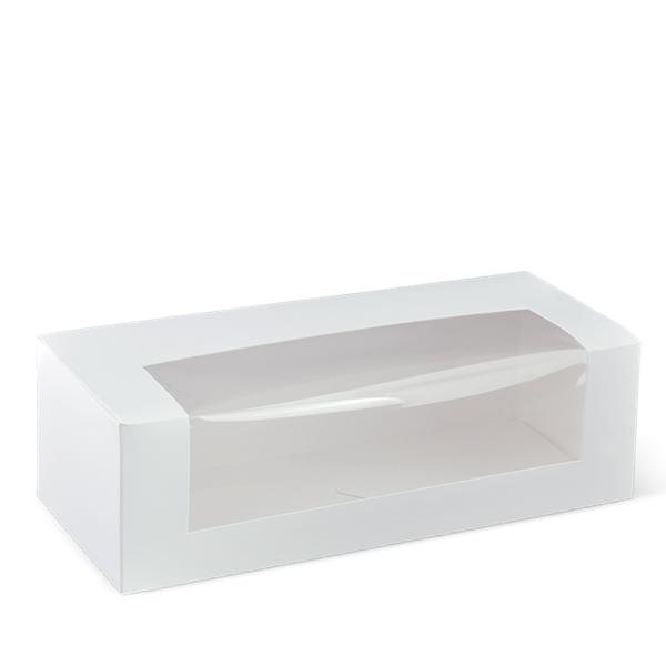 Picture of WINDOW PATISSERIE BOX 10 LONG WHT 1x300