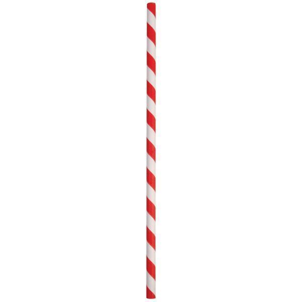 Picture of STRAW PAPER STRIPE  RED/WHITE 10 x 250