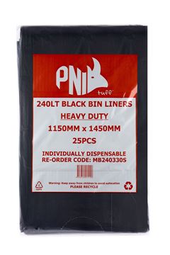 Picture of BIN LINERS H/DUTY BLK 240LTR MB240330S