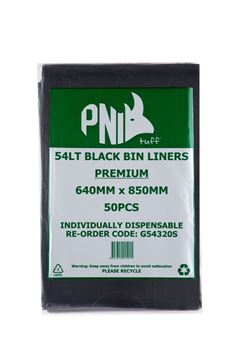 Picture of PNI BIN LINER PREMIUM BLK G54320S 1x250