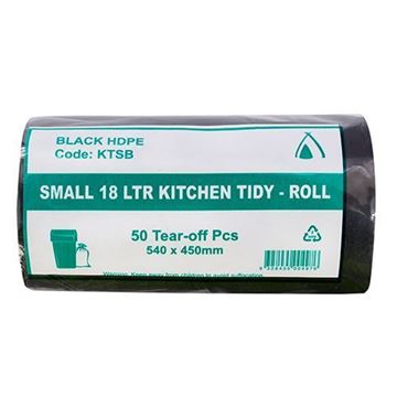 Picture of BLACK BIN LINERS 18ltr  1x1000 TAI