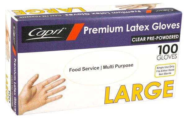 Picture of GLOVES LARGE  EXAMINATION LATEX   10x100