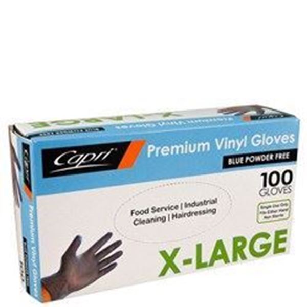 Picture of VINYL POW BLUE GLOVES XTRA LARGE 10x100