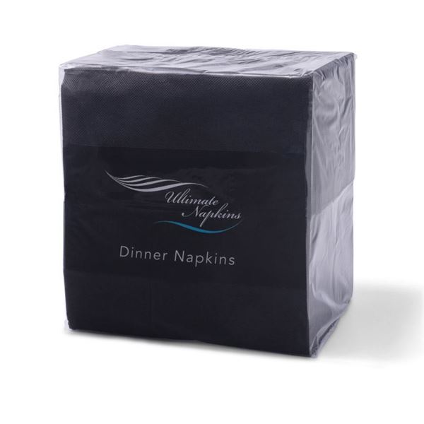 Picture of NAPKIN 2PL DINNER BLACK QUILTED