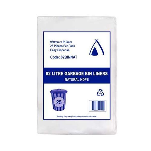 Picture of GARBAGE BAG 82ltr CLEAR 900x760 5x50