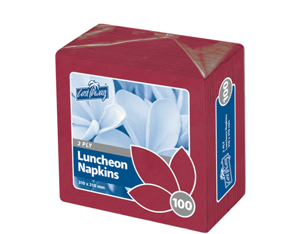 Picture of NAPKIN LUNCHEON 2 PLY WINE RED    20x100