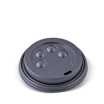 Picture of LID DETPAK BLACK BUTTON 8oz   10x100