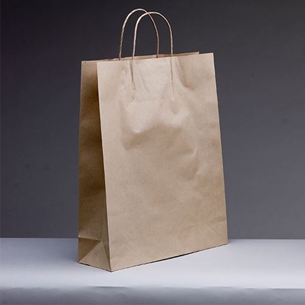 Picture of MIDI TWISTED HNDL BROWN BAG 420x320+110