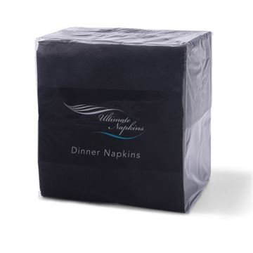 Picture of QUILTLED DINNER BLACK REDIFOLD NAPKIN 1K