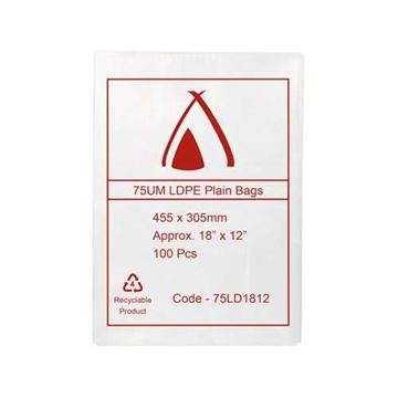 Picture of POLY BAG L/D XHD 12X18 305x455  1x1000