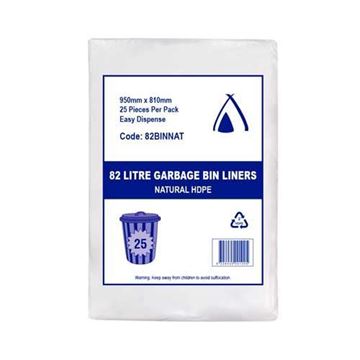 Picture of RUBBISH BAG 82ltr NATURAL 950x810 1x250